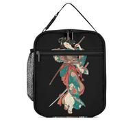 Borsa termica per il pranzo con stampa geisha giapponese, con manico staccabile, per viaggi, lavoro, picnic