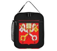 Borsa termica per il pranzo con stemma della Città del Vaticano, con stampa, portatile, con manico staccabile, per viaggi, lavoro, picnic