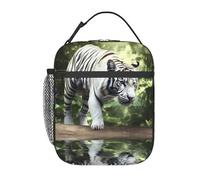 Borsa termica per il pranzo con tigre nella giungla, ideale per uomo e donna, per lavoro o per adulti. Simpatica borsa termica di grande capacità, riutilizzabile, perfetta per picnic, viaggi, uffic