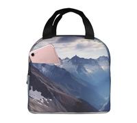 Borsa termica per il pranzo da donna, riutilizzabile, per ufficio, viaggio, termica, per il pranzo, panorama, per il pranzo, a tenuta stagna, borsa termica da uomo, grande capacità