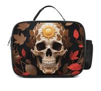 Borsa termica per il pranzo decorata con teschio solare per donne/uomini, porta pranzo riutilizzabile per ufficio, lavoro, picnic, spiaggia - Borsa termica alla moda a tenuta stagna con manico, port