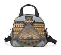 Borsa termica per il pranzo del museo del Louvre di Parigi, da donna, riutilizzabile, a prova di perdite, contenitore per il pranzo di grande capacità, per lavoro, ufficio, picnic, viaggi