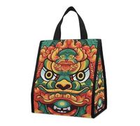 Borsa termica per il pranzo di Capodanno con leone cinese, per donne e uomini, borsa della spesa riutilizzabile, grande borsa termica a tenuta stagna, pieghevole, portatile, per lavoro, campeggio