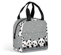 Borsa termica per il pranzo, divertente borsa per il pranzo con stampa di panda piccolo, borse per il pranzo, borsa per il pranzo per adulti, borsa per il pranzo portatile riutilizzabile