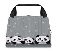 Borsa termica per il pranzo, divertente borsa per il pranzo con stampa di panda piccolo, borse per il pranzo, borsa per il pranzo per adulti, borsa per il pranzo portatile riutilizzabile