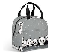 Borsa termica per il pranzo, divertente borsa per il pranzo con stampa di panda piccolo, borse per il pranzo, borsa per il pranzo per adulti, borsa per il pranzo portatile riutilizzabile