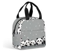 Borsa termica per il pranzo, divertente borsa per il pranzo con stampa di panda piccolo, borse per il pranzo, borsa per il pranzo per adulti, borsa per il pranzo portatile riutilizzabile