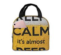 Borsa termica per il pranzo Divertente scatola per il pranzo in punto di birra riutilizzabile Borsa per il pranzo carina per adulti e bambini, borse per il pranzo a tenuta stagna per il lavoro Uffic