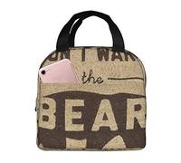 Borsa termica per il pranzo Don'T Wake The Bear Lunch Box Riutilizzabile Borsa per il pranzo per adulti e bambini, Borsa termica per il pranzo a tenuta stagna per lavoro Ufficio Viaggi Scuola Picnic