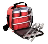 Borsa termica per il pranzo e set di posate Tatay Kit Urban Food. Rosso