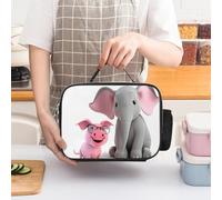 Borsa termica per il pranzo Elephant And Piggie per donne, grande capacità, a prova di perdite, con manici staccabili, borsa termica con mantenimento del freddo/caldo per 5 ore, per ufficio, picnic,