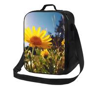 Borsa termica per il pranzo Fiore giallo sotto il sole Lunch Box per donne e uomini Borsa termica riutilizzabile a tenuta stagna per ufficio Picnic
