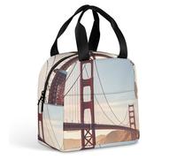 Borsa termica per il pranzo Golden Gate Bridge, per donne e uomini, a prova di perdite, antimacchia, riutilizzabile, borsa per il pranzo, per lavoro, viaggi, attività all'aperto