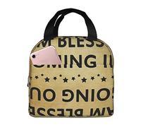 Borsa termica per il pranzo I Am Blessed Contenitore per il pranzo in arrivo e in partenza Contenitore per il pranzo riutilizzabile carino per adulti e bambini, Borse per il pranzo a tenuta stagna p