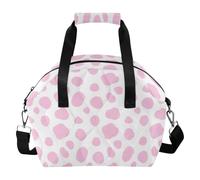 Borsa termica per il pranzo, impermeabile, per lavoro e viaggi, stampa leopardata rosa e bianca