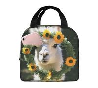 Borsa termica per il pranzo in alpaca che indossa una ghirlanda borsa per il pranzo per donne e uomini borsa termica a tenuta stagna borsa per il pranzo per il lavoro picnic