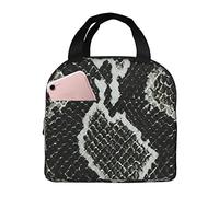 Borsa termica per il pranzo in pelle di serpente Scatola per il pranzo in rettile riutilizzabile Borsa per il pranzo carina per adulti e bambini, Borse per il pranzo più fresche a tenuta stagna per