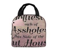 Borsa termica per il pranzo Jolliest Bunch Of Assholes Lunch Box Riutilizzabile Cute Tote Lunch Box per adulti e bambini, Borse termiche a tenuta stagna per il pranzo Ufficio Viaggi Scuola Picnic