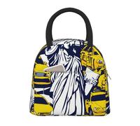 Borsa termica per il pranzo, leggera, con stampa di New York City, alla moda, pratica, per scuola, picnic, escursionismo