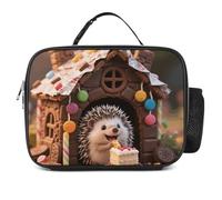 Borsa termica per il pranzo Little Hedgehog in The Candy House per donne/uomini, porta pranzo riutilizzabile per ufficio, lavoro, picnic, spiaggia, borsa termica alla moda a tenuta stagna con manico