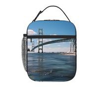 Borsa termica per il pranzo Mackinac con ponte sospeso, per donne e uomini, riutilizzabile, a prova di perdite, borsa termica per il pranzo per ufficio e picnic
