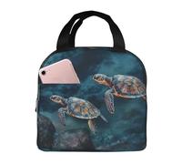 Borsa termica per il pranzo, motivo: tartaruga che nuota nel mare, per donne e uomini, riutilizzabile, a prova di perdite, borsa termica per il pranzo, per ufficio e picnic