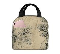 Borsa termica per il pranzo Paesaggio con scatola per il pranzo da viaggiatore solitario Riutilizzabile Borsa per il pranzo carina per adulti e bambini, Borse per il pranzo più fresche a tenuta stag