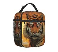 Borsa termica per il pranzo per adulti riutilizzabile Lunch Box Rising Sun Tiger a prova di perdite Borsa termica di grande capacità Contenitore per il pranzo di grande capacità Borse per il pranzo