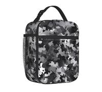 Borsa termica per il pranzo per adulti, riutilizzabile, nera, bianca, grigia, mimetica, a tenuta stagna, borsa per il pranzo di grande capacità, contenitore per il pranzo di grande capacità, borse per