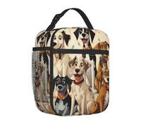 Borsa termica per il pranzo per adulti, riutilizzabile, per cani da segugio, a prova di perdite, borsa termica di grande capacità, contenitore per il pranzo di grande capacità, borse per il pranzo per