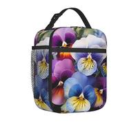 Borsa termica per il pranzo per adulti riutilizzabile scatola per il pranzo viola del pensiero Perfection a tenuta stagna Cooler Tote Bag Grande Capacità Contenitore per il pranzo di grande capacità