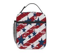 Borsa termica per il pranzo per bambini con motivo a stelle e strisce degli Stati Uniti, borsa per il pranzo riutilizzabile a prova di perdite, borsa termica portatile per il pranzo per la scuola,