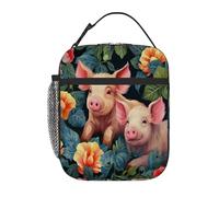 Borsa termica per il pranzo per bambini con simpatico animale e fiore, per ragazzi e ragazze, borsa bento riutilizzabile a tenuta stagna per il pranzo dei più piccoli, borsa termica portatile per i