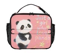 Borsa termica per il pranzo per bambini, leggera, per adulti, mantiene il cibo caldo, borsa termica per scuola e viaggi, solo una ragazza che ama il panda