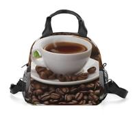 Borsa termica per il pranzo per donne e uomini, a forma di chicco di caffè, a prova di perdite, riutilizzabile, isolata, portatile, per lavoro, ufficio, picnic