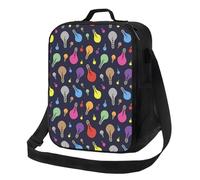 Borsa termica per il pranzo per donne e uomini, borsa termica per il pranzo per donne e uomini, con lampadina colorata, ad alta capacità, borsa per il pranzo per lavoro, con tracolla regolabile