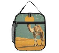 Borsa termica per il pranzo per donne e uomini, borsa termica riutilizzabile, borsa per il pranzo color cammello nel deserto, borsa tote per il lavoro