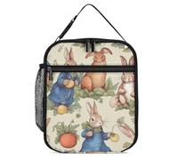 Borsa termica per il pranzo per donne e uomini, borsa termica riutilizzabile, borsa per il pranzo con diversi conigli, borsa tote per il lavoro