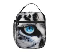 Borsa termica per il pranzo per donne e uomini, borsa termica riutilizzabile borsa termica con occhio di leopardo delle nevi borsa per il pranzo per lavoro picnic