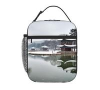 Borsa termica per il pranzo per donne e uomini, borsa termica riutilizzabile, borsa termica coreana per il pranzo invernale del lago borsa tote per il lavoro picnic