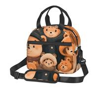 Borsa termica per il pranzo per donne e uomini, borsa termica riutilizzabile, borsa termica felice e calda per la famiglia, borsa tote per il lavoro e picnic