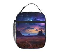 Borsa termica per il pranzo per donne e uomini, borsa termica riutilizzabile, borsa termica Nebulosa nel deserto Monument Valley Paesaggio Borsa per il pranzo per lavoro Picnic