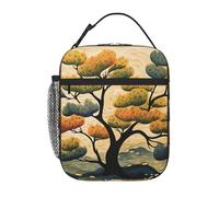 Borsa termica per il pranzo per donne e uomini, borsa termica riutilizzabile, borsa termica per il pranzo con albero dipinto borsa per il pranzo per lavoro picnic