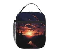 Borsa termica per il pranzo per donne e uomini, borsa termica riutilizzabile, borsa termica per il pranzo al tramonto per il lavoro e picnic