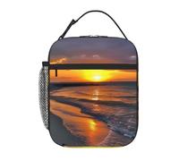 Borsa termica per il pranzo per donne e uomini, borsa termica riutilizzabile, borsa termica tramonto a luna di miele Island State Park borsa per il pranzo per lavoro picnic