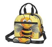 Borsa termica per il pranzo per donne e uomini, borsa termica riutilizzabile con api sulla piazza Borsa per il pranzo per il lavoro e picnic