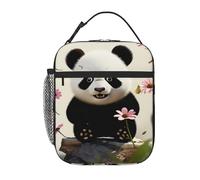 Borsa termica per il pranzo per donne e uomini, borsa termica riutilizzabile, con piccolo animale, panda per il pranzo, per lavoro, picnic