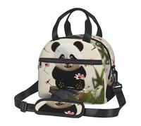 Borsa termica per il pranzo per donne e uomini, borsa termica riutilizzabile, con piccolo animale, panda per il pranzo, per lavoro, picnic