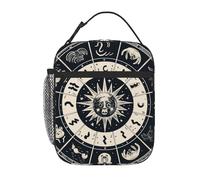 Borsa termica per il pranzo per donne e uomini, borsa termica riutilizzabile, con segno zodiacale, borsa per il pranzo per lavoro e picnic