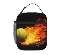 Borsa termica per il pranzo per donne e uomini, borsa termica riutilizzabile, per bruciare immagini di tennis, borsa per il pranzo per il lavoro e picnic